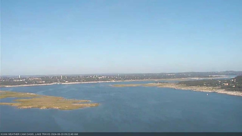 Lake Travis webcam, August 20, 2024 9:25 AM CT