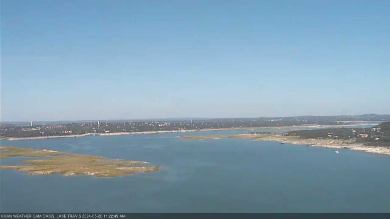 Lake Travis webcam, August 20, 2024 11:25 AM CT