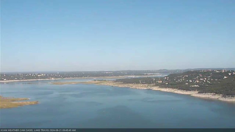 Lake Travis webcam, August 21, 2024 9:45 AM CT