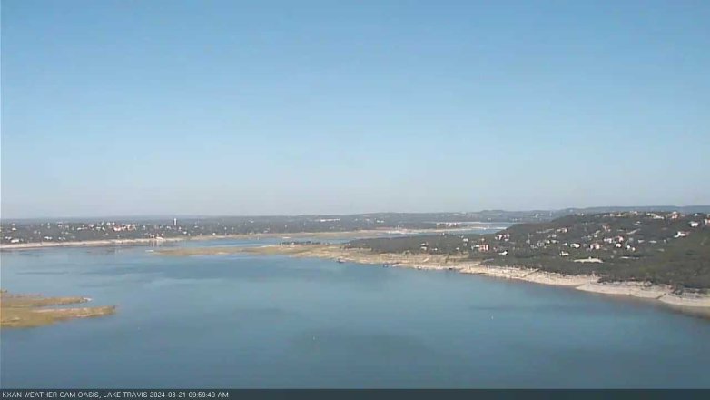Lake Travis webcam, August 21, 2024 10:00 AM CT