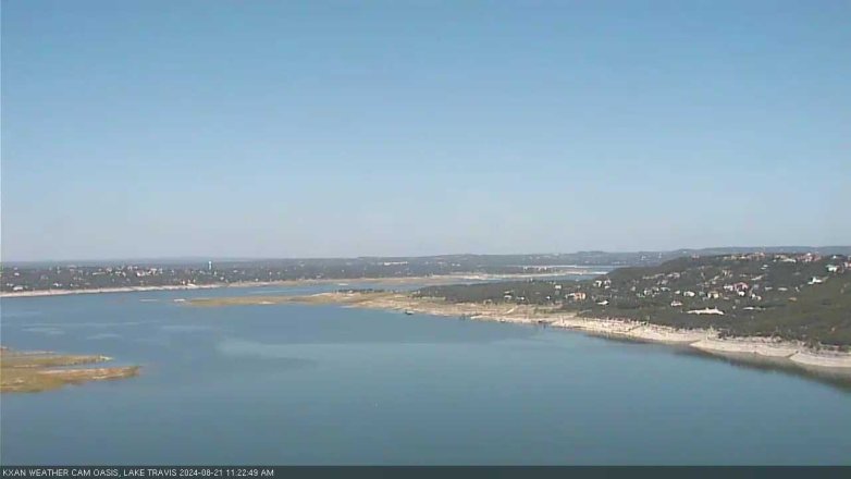 Lake Travis webcam, August 21, 2024 11:25 AM CT