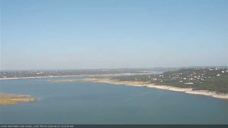 Lake Travis webcam, August 22, 2024 10:25 AM CT