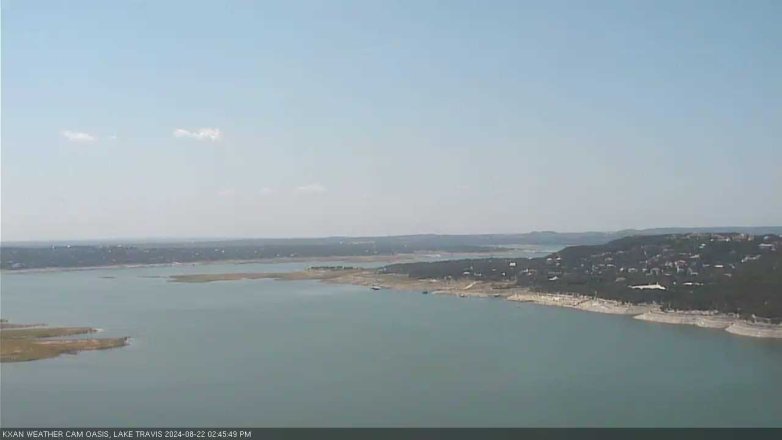 Lake Travis webcam, August 22, 2024 2:45 PM CT