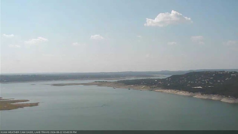Lake Travis webcam, August 22, 2024 3:45 PM CT