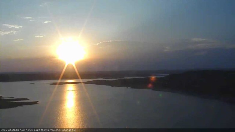 Lake Travis webcam, August 22, 2024 7:45 PM CT