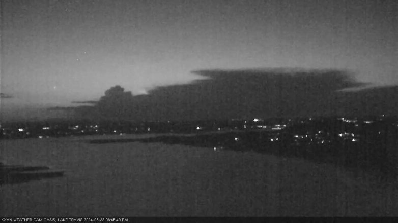 Lake Travis webcam, August 22, 2024 8:45 PM CT