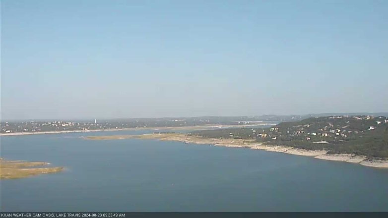 Lake Travis webcam, August 23, 2024 9:25 AM CT
