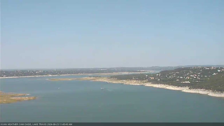 Lake Travis webcam, August 23, 2024 11:45 AM CT