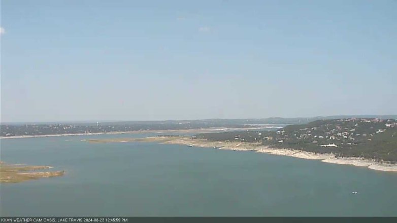 Lake Travis webcam, August 23, 2024 12:45 PM CT