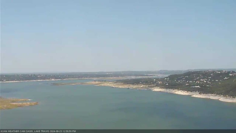 Lake Travis webcam, August 23, 2024 1:00 PM CT