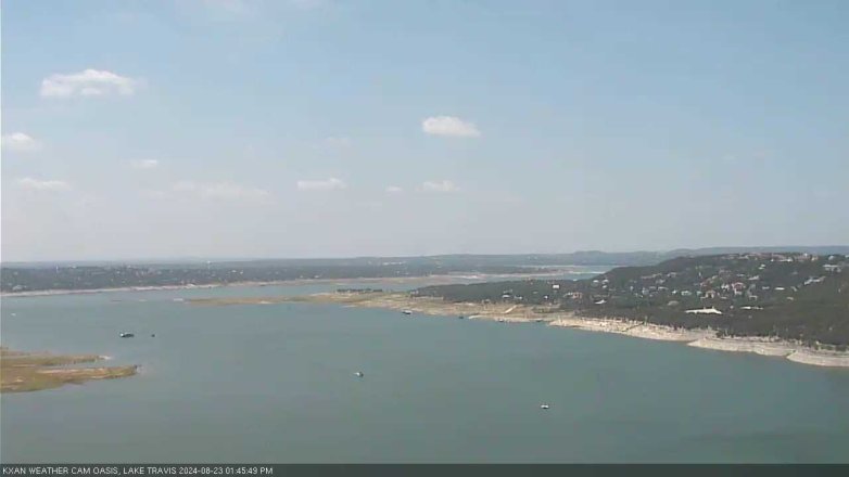 Lake Travis webcam, August 23, 2024 1:45 PM CT