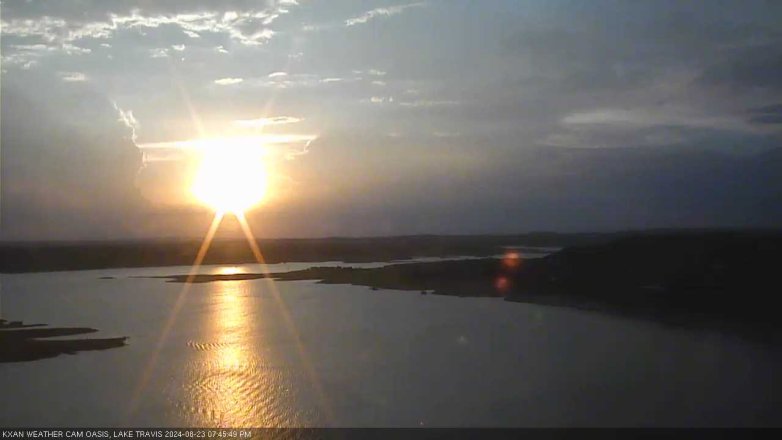 Lake Travis webcam, August 23, 2024 7:45 PM CT