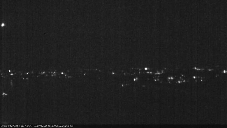 Lake Travis webcam, August 23, 2024 10:00 PM CT