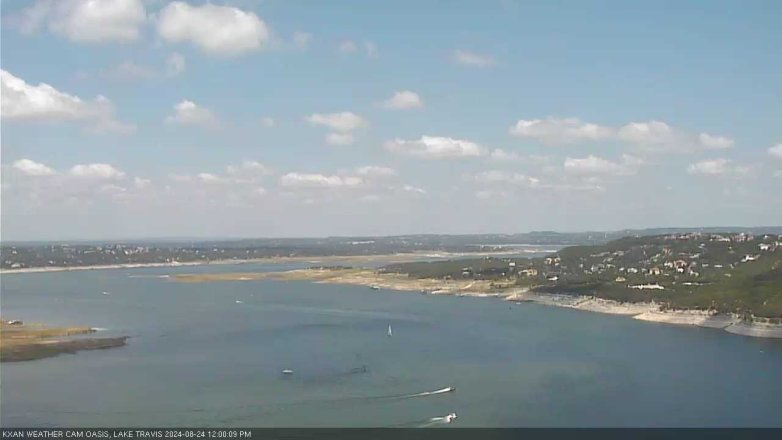 Lake Travis webcam, August 24, 2024 12:00 PM CT