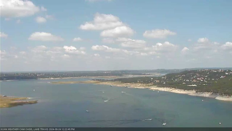 Lake Travis webcam, August 24, 2024 12:25 PM CT