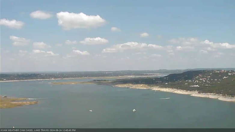 Lake Travis webcam, August 24, 2024 12:45 PM CT