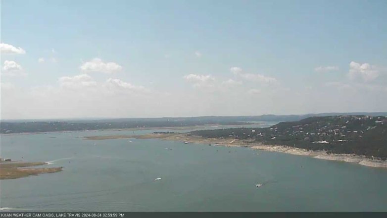 Lake Travis webcam, August 24, 2024 3:00 PM CT
