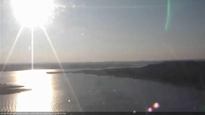 Lake Travis webcam, August 24, 2024 6:45 PM CT