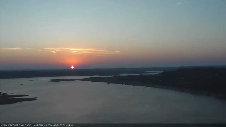 Lake Travis webcam, August 24, 2024 8:00 PM CT