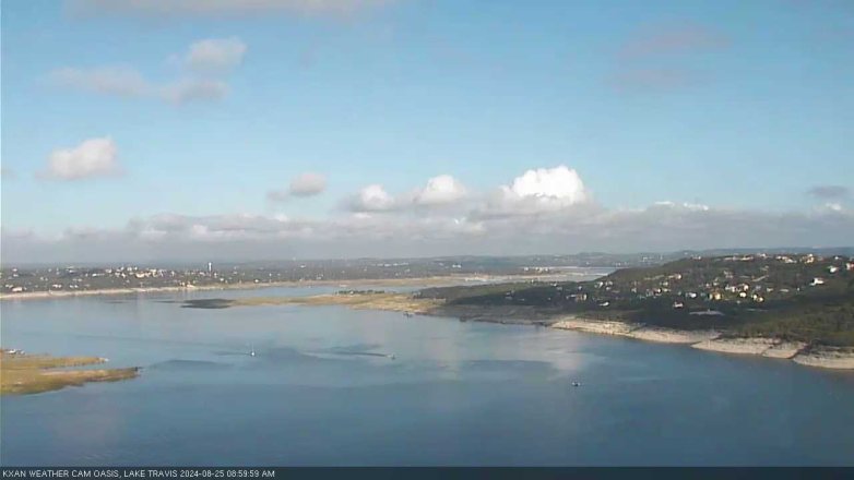 Lake Travis webcam, August 25, 2024 9:00 AM CT