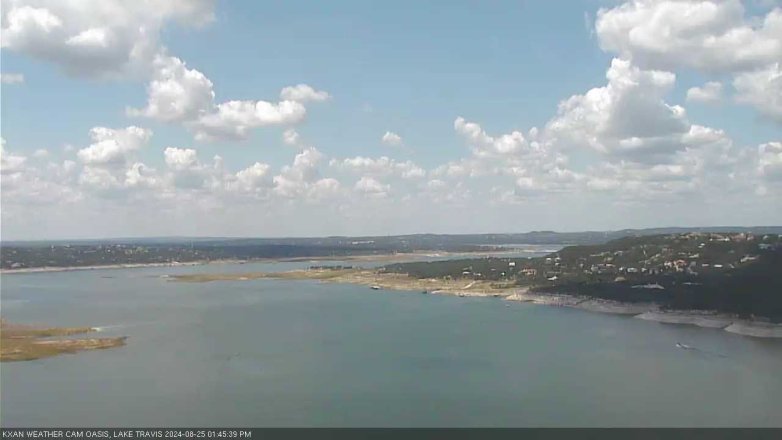 Lake Travis webcam, August 25, 2024 1:45 PM CT
