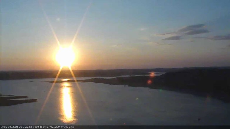 Lake Travis webcam, August 25, 2024 7:45 PM CT