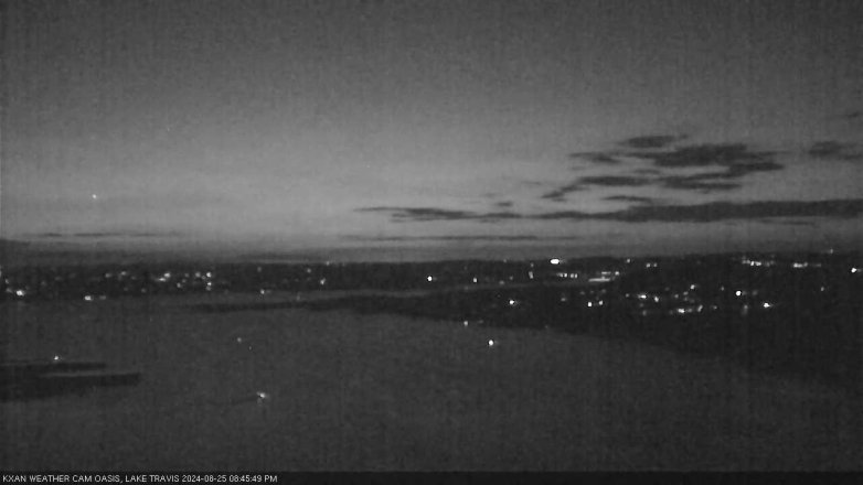 Lake Travis webcam, August 25, 2024 8:45 PM CT