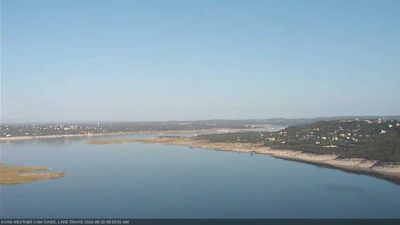 Lake Travis webcam, August 26, 2024 9:00 AM CT