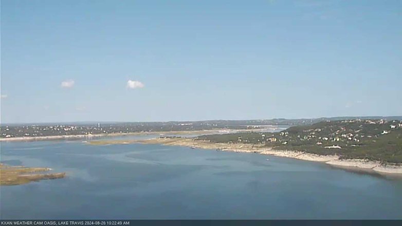 Lake Travis webcam, August 26, 2024 10:25 AM CT
