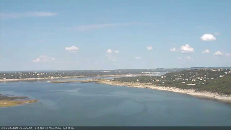 Lake Travis webcam, August 26, 2024 10:45 AM CT