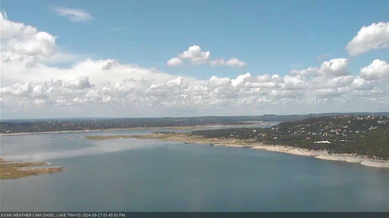 Lake Travis webcam, August 27, 2024 1:45 PM CT