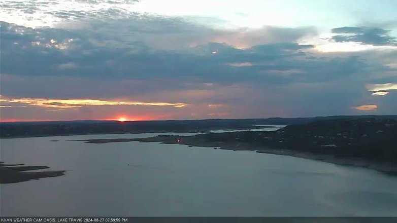 Lake Travis webcam, August 27, 2024 8:00 PM CT