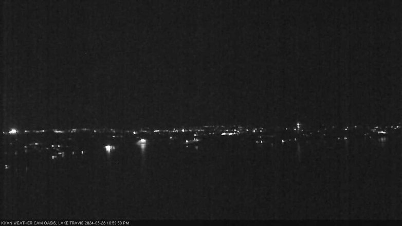 Lake Travis webcam, August 28, 2024 11:00 PM CT