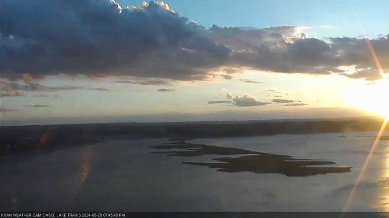 Lake Travis webcam, August 29, 2024 7:45 PM CT