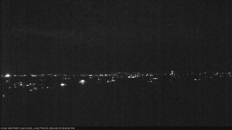 Lake Travis webcam, August 29, 2024 9:45 PM CT