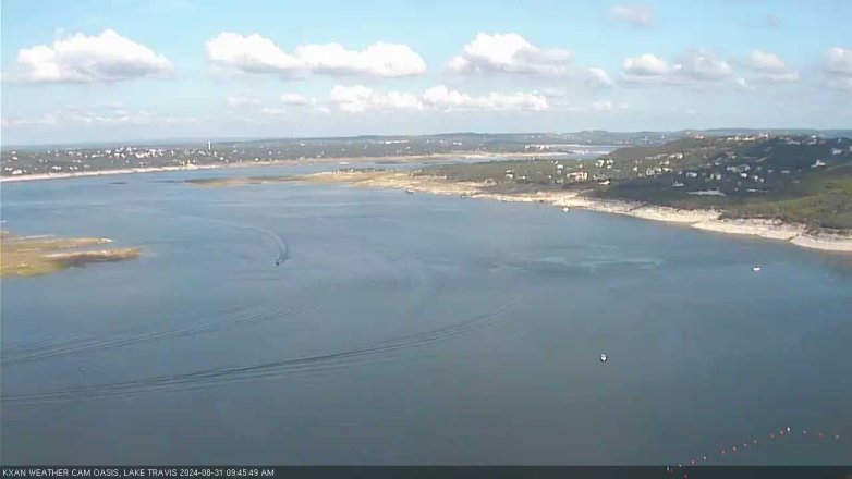 Lake Travis webcam, August 31, 2024 9:45 AM CT