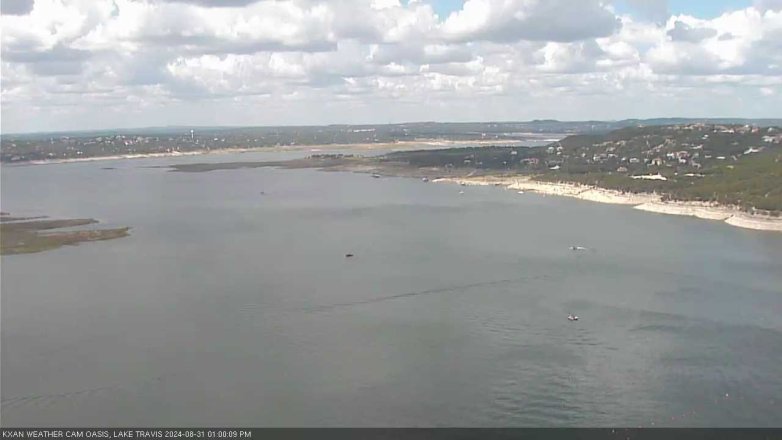 Lake Travis webcam, August 31, 2024 1:00 PM CT