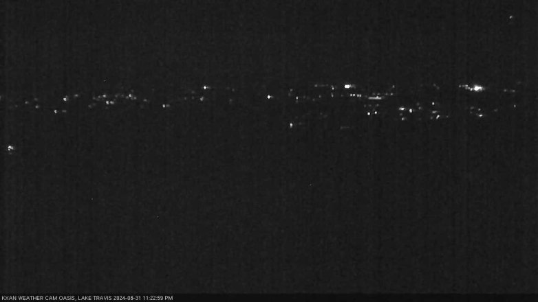 Lake Travis webcam, August 31, 2024 11:25 PM CT