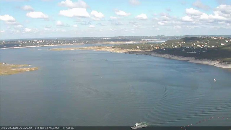 Lake Travis webcam, September 1, 2024 10:25 AM CT