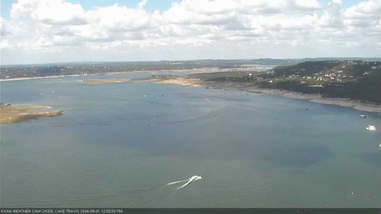 Lake Travis webcam, September 1, 2024 1:00 PM CT