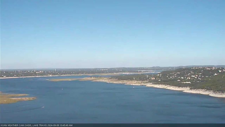 Lake Travis webcam, September 8, 2024 10:45 AM CT