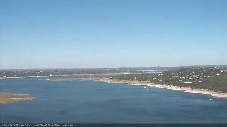 Lake Travis webcam, September 8, 2024 11:45 AM CT