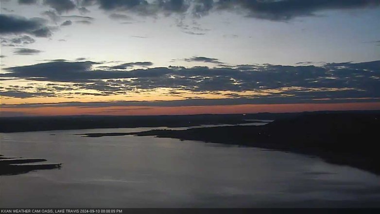 Lake Travis webcam, September 10, 2024 8:00 PM CT