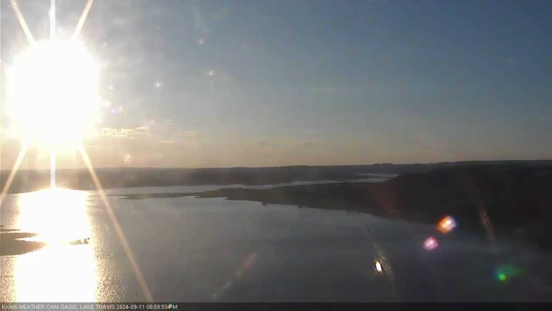 Lake Travis webcam, September 11, 2024 7:00 PM CT