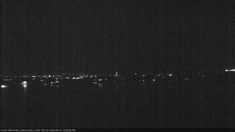 Lake Travis webcam, September 14, 2024 10:00 PM CT