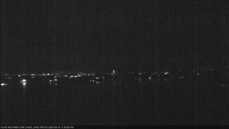 Lake Travis webcam, September 14, 2024 11:00 PM CT