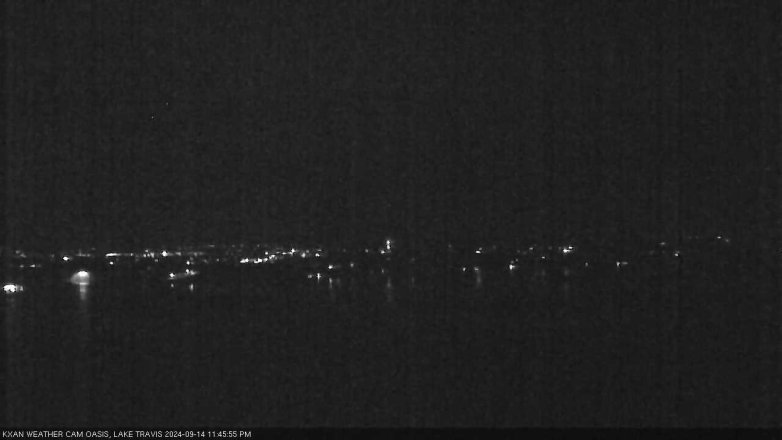 Lake Travis webcam, September 14, 2024 11:45 PM CT