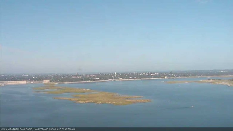 Lake Travis webcam, September 15, 2024 9:45 AM CT