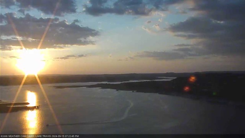 Lake Travis webcam, September 15, 2024 7:25 PM CT