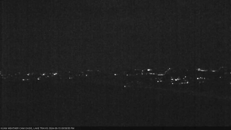 Lake Travis webcam, September 15, 2024 10:00 PM CT